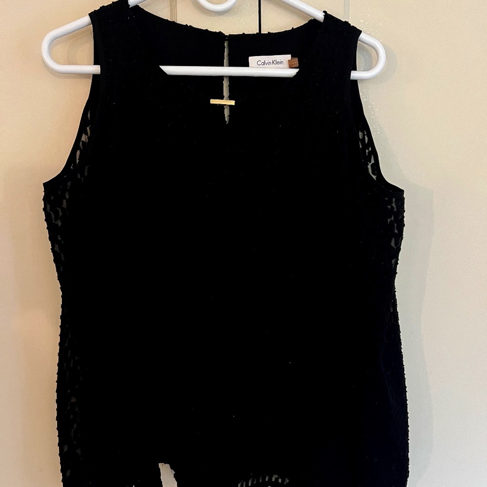 Calvin Klein Black Blouse with open shoulders